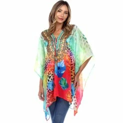 Discount π White Mark Short Caftan With Tie-up Neckline β