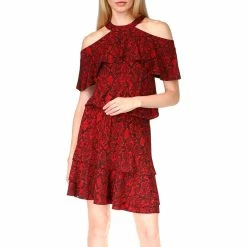 Hot Sale 🌟 Michael Kors Python Flounce Halter Top 🛒