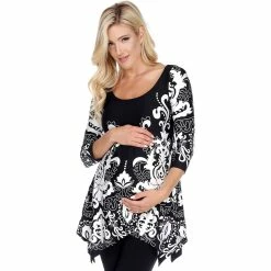 Outlet 😀 White Mark Maternity Ganette Tunic Top ⭐