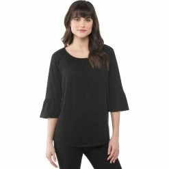 Best deal β€οΈ Michael Kors Petite Gathered Sleeve Peasant Top π―