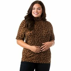 Cheapest 🤩 Michael Kors Plus Size Nubian Mock Neck Top 🌟