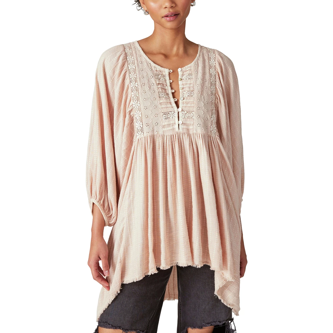 Best Pirce π€© Lucky Brand Lace Yoke Tunic π - Image 2