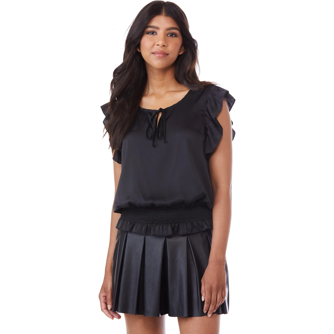 Buy βοΈ Ever After Juniors Flutter Sleeve Smocked Hem Top π - Image 3