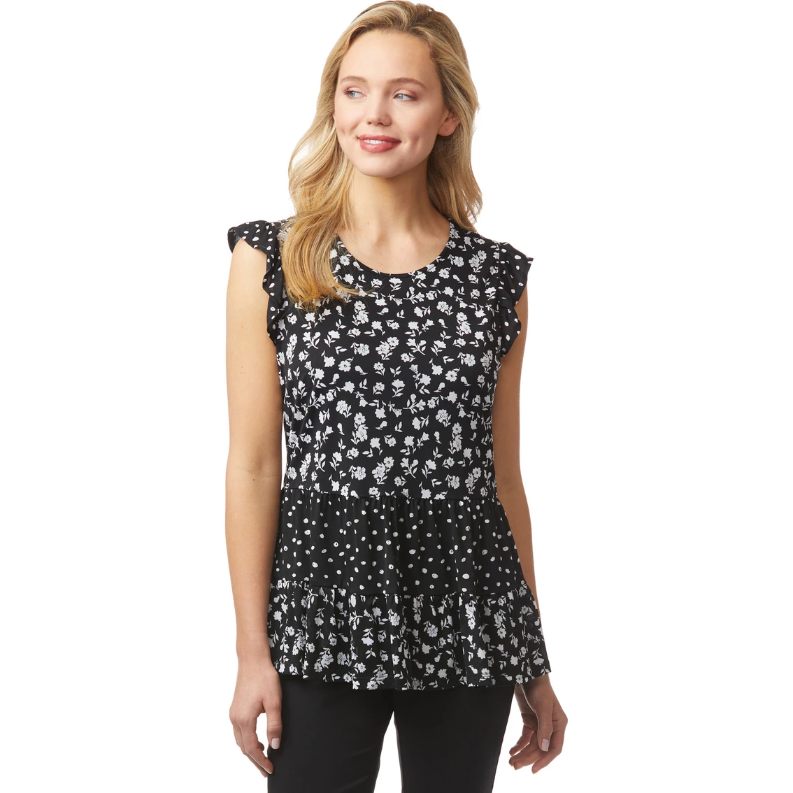 Outlet ✔️ JW Cap Sleeve Tiered Mesh Top ❤️ - Image 3