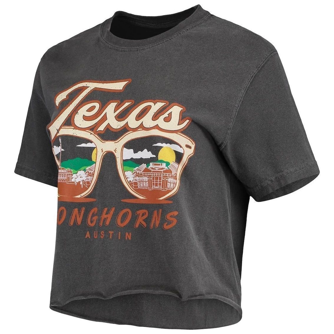 Top 10 π₯ Image One π© Women's Charcoal Texas Longhorns Vacation View π Sunglasses Crop Top π - Image 3