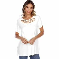 Flash Sale 🧨 White Mark Crisscross Cut Out Top ⌛