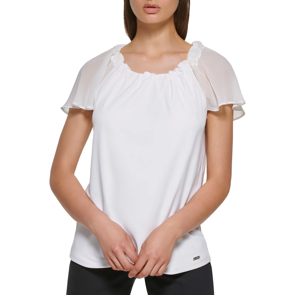 Flash Sale β Calvin Klein Chiffon Ruffle Sleeveless Top π - Image 2