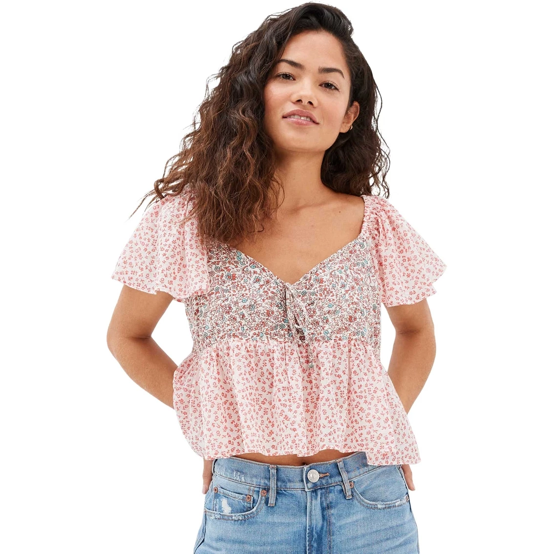 Cheapest π American Eagle V Neck Babydoll Blouse π
