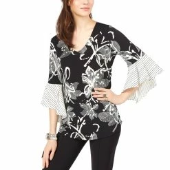 Deals 👏 Alfani Petite Printed Bell Sleeve Top ❤️