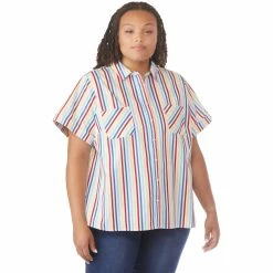 Flash Sale βοΈ Tommy Hilfiger Plus Size Derby Stripe Camp π Shirt π