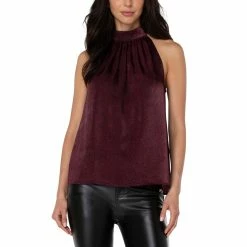 Deals 👍 Liverpool Sleeveless Mock Neck Halter ⭐
