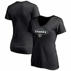 Flash Sale 😍 Women's Fanatics Branded Black Las Vegas Raiders Hometown Collection Wildcat V-Neck T-Shirt ⌛