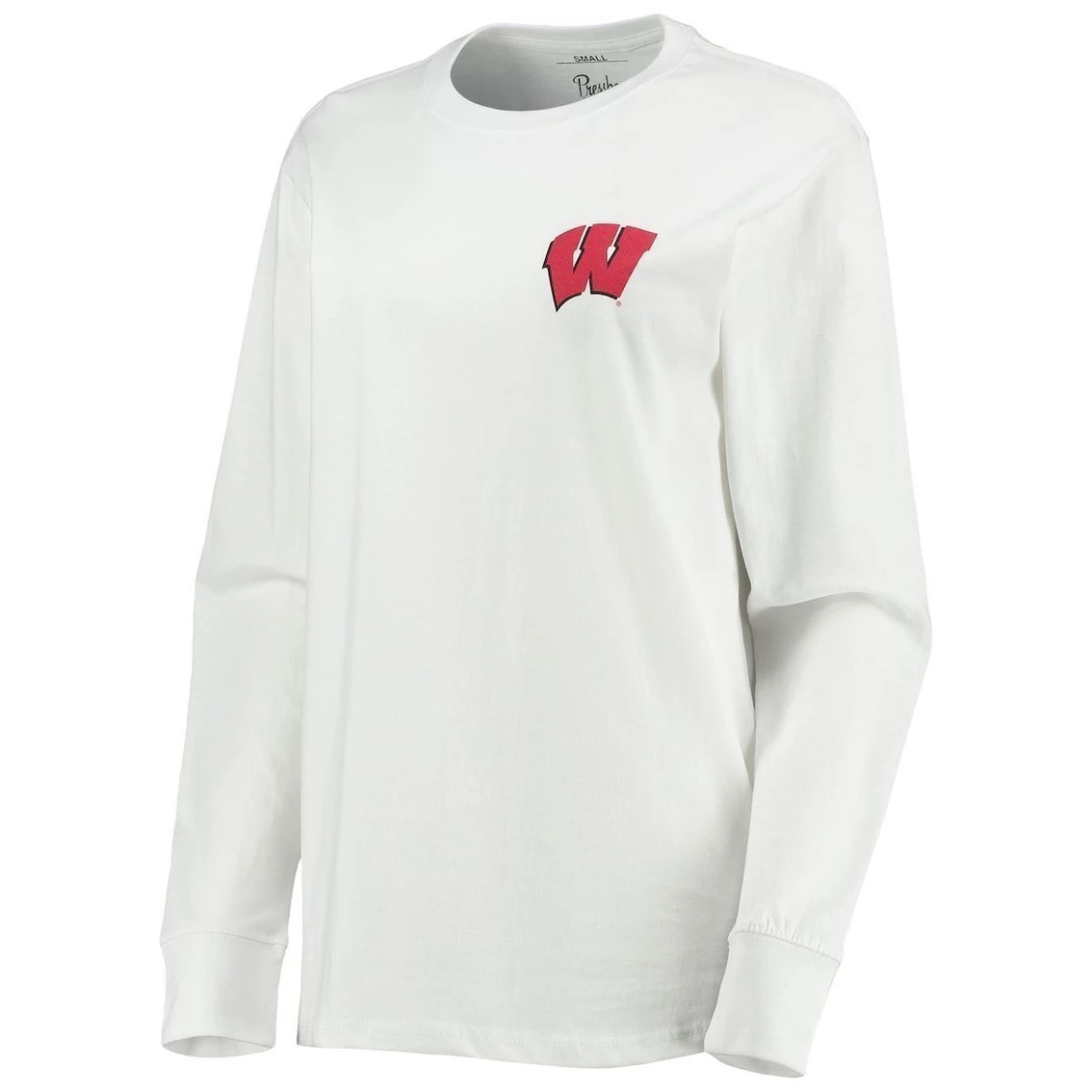 Best deal β€οΈ Women's Pressbox White Wisconsin Badgers Traditions Pennant Long Sleeve T-Shirt π― - Image 3