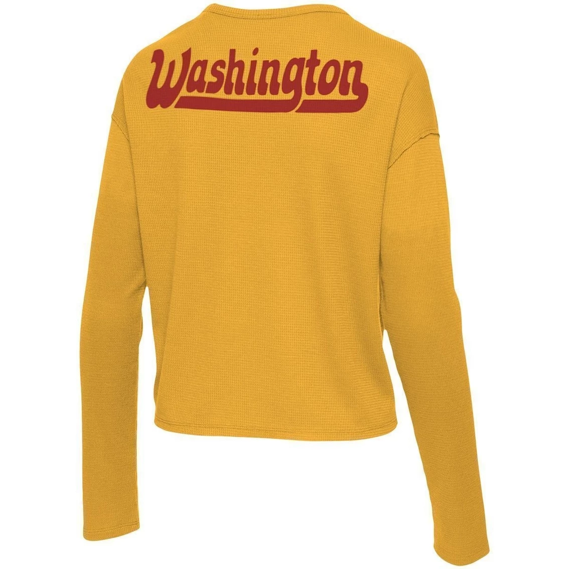 Cheapest π Women's Junk Food Gold Washington Football Team Pocket Thermal Long Sleeve T-Shirt β - Image 4