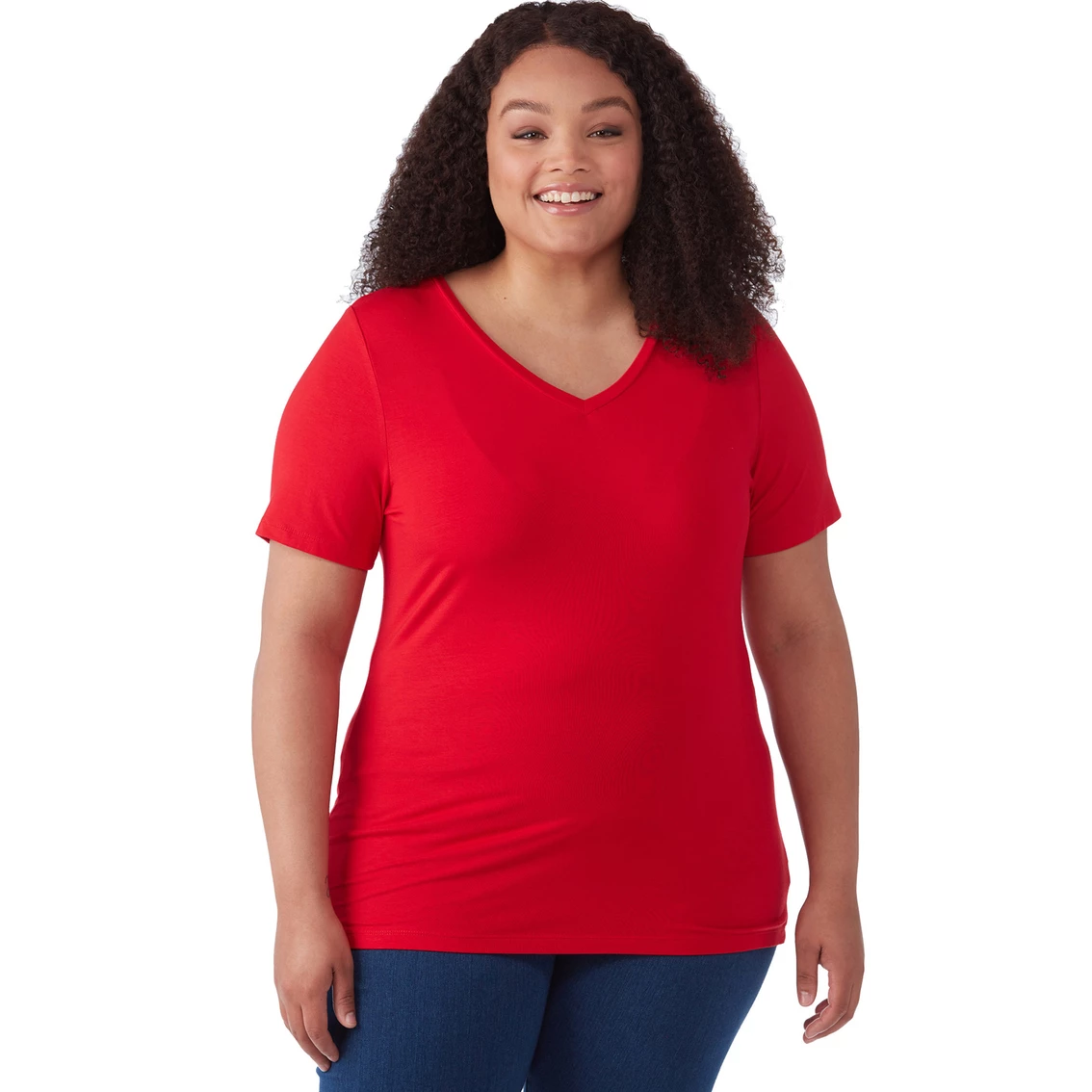 Discount π― JW Plus Size V Neck Tee β - Image 3