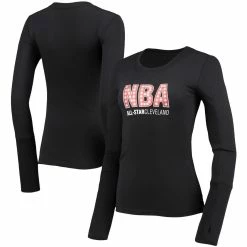 Outlet 😉 Women's Lusso Style Black 2022 NBA All-Star Game Lizzie Long Sleeve T-Shirt 🛒