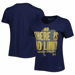Discount 🛒 Women's Under Armour Navy Notre Dame Fighting Irish Title IX No Limit T-Shirt 🛒