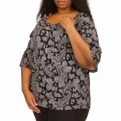 Outlet 🤩 Michael Kors Plus Size Paisley Flare Sleeve Top 🎉