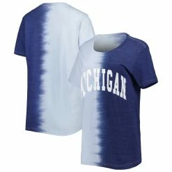 Best Pirce 😉 Women's Gameday Couture Navy Michigan Wolverines Find Your Groove Split-Dye T-Shirt 😀