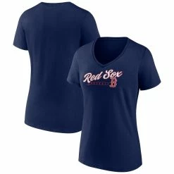 Promo 🎉 Women's Fanatics Branded Navy Boston Red Sox One & Only V-Neck T-Shirt 🌟